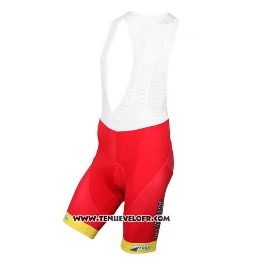 2016 Maillot Ciclismo Wallonie Bruxelles Jaune et Rouge Manches Courtes et Cuissard